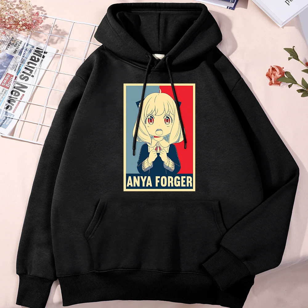 

Spy X Family Art Anya - Kawaii Print Mens Hoodie Oversize Soft Sweatershirts Street Autumn Pullovers Hip Hop Casual Men Clothes