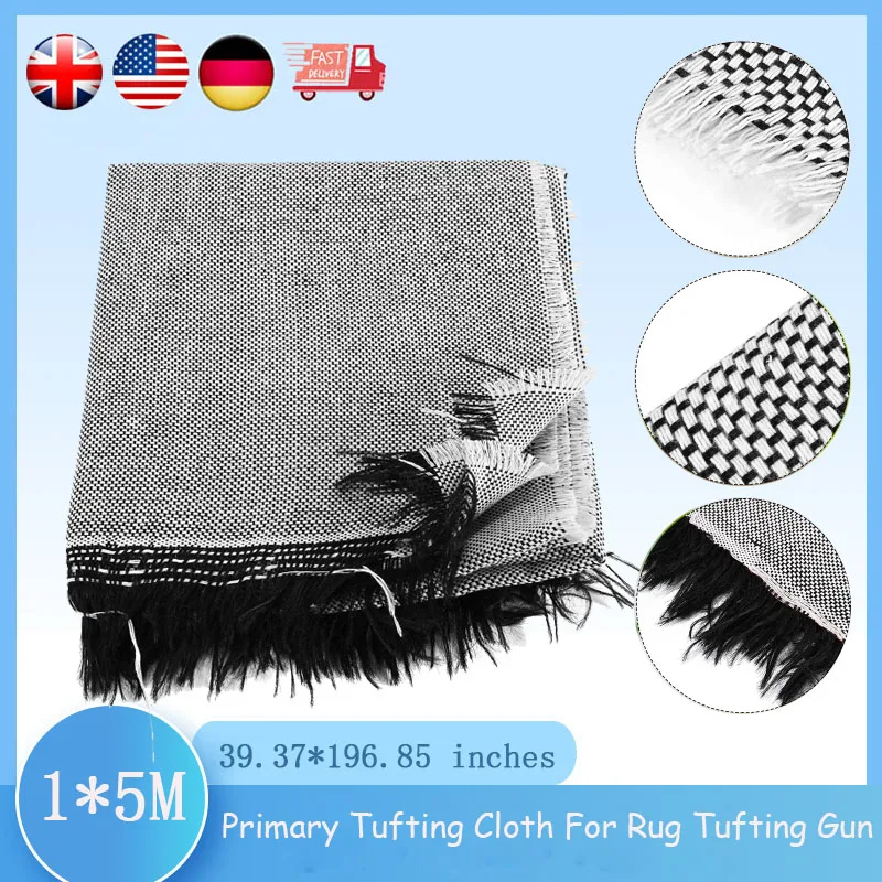 100*500cm Primary Tufting Cloth Backing Fabric Black And White Background Cloth For Rug Tufting Guns Punch Needle Handmade Cloth