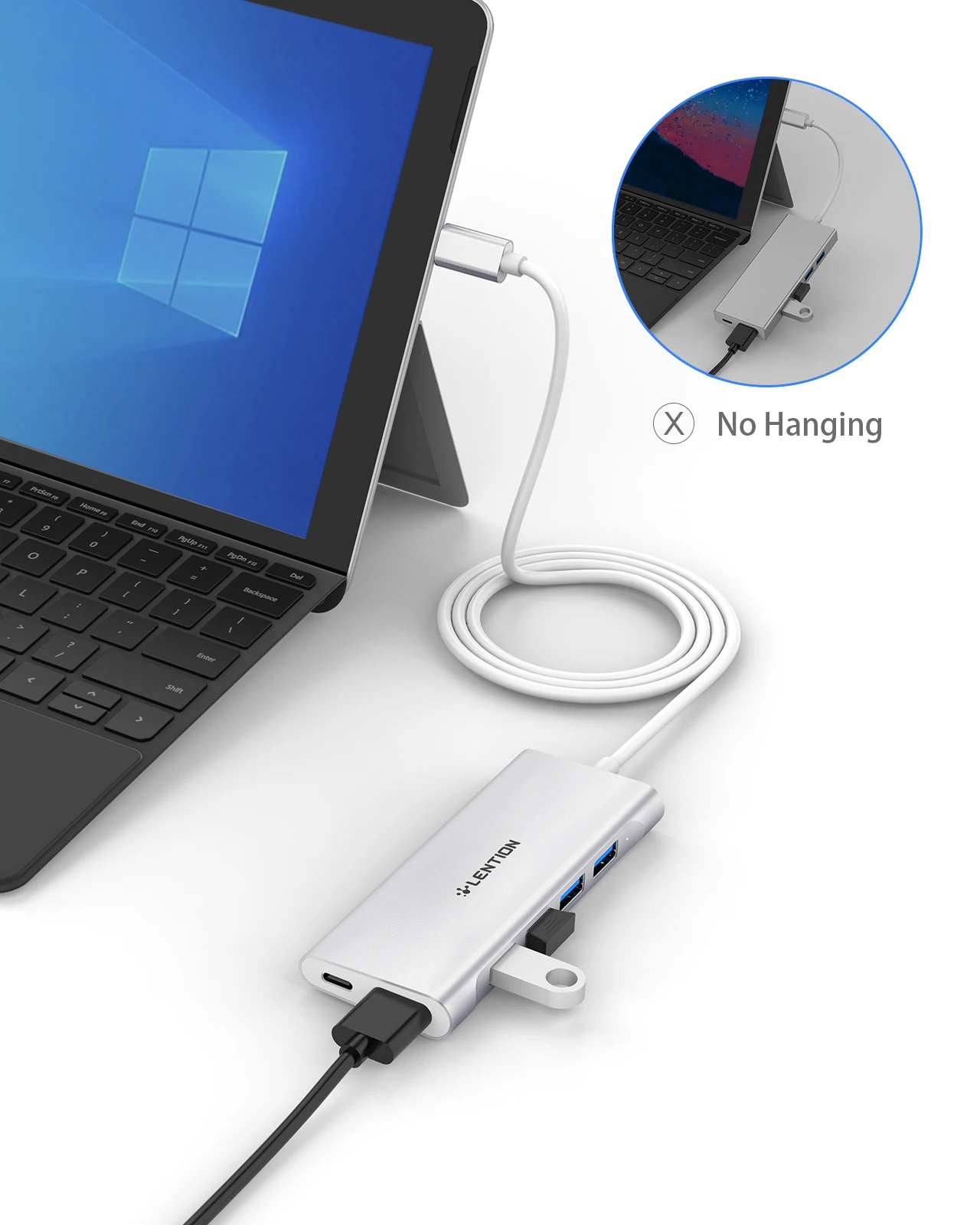 Разветвитель с разными портами и выходом HDMI 4K, 100 Вт, PD 4, USB 3,0, подходит для MacBook ProAir и дополнительного адаптера драйвера 2023-2016 (art.: 3920c283eeecd) - 3920c283eeecd