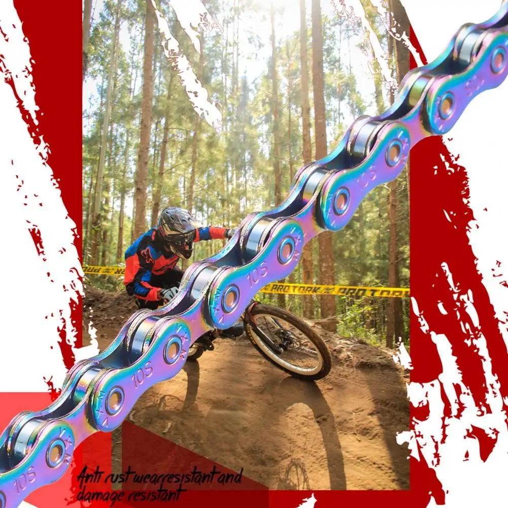 

8/9/10/11 Speed Dazzling Bike Chain Smooth Rust-proof Impact Resistant Bicycle Chain for Campagnolo System