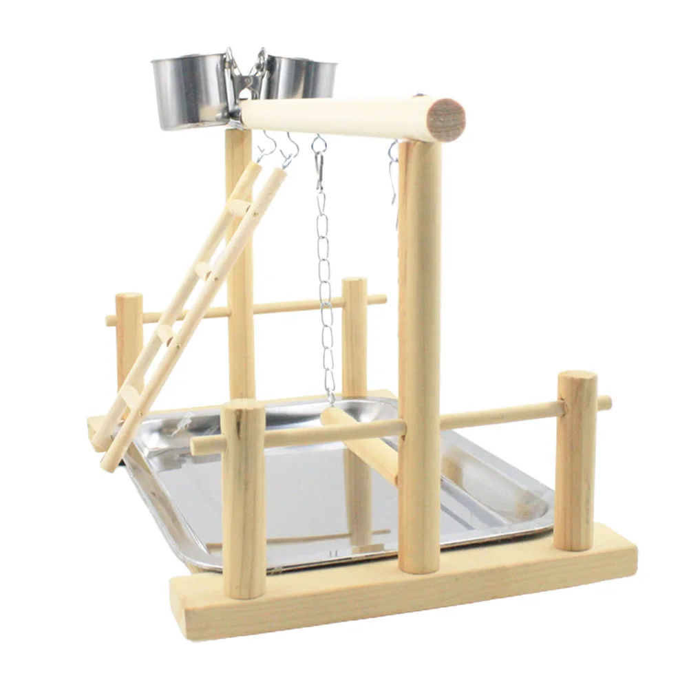 

Easy Clean Pet Supplies Portable Cage Anti Bite Parrot Playstand Climbing Funny With Food Tray Standing Training Frame Household