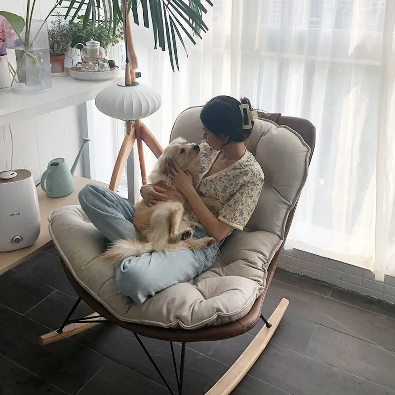 

Designer Sofa Rocking Chair Makeup Adults Balcony Living Room Chair Garden Interior Fashion Mecedora Living Room Furniture