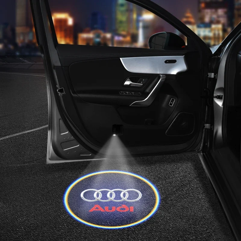 Автомобильный беспроводной дверной проектор Audi светодиодный теневой светильник
