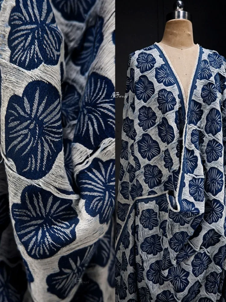 

Denim Fabric Relief Jacquard Wash Creative Jacket Bag Clothing Designer Fabric Wholesale Cloth for Diy Sewing By Meters Material