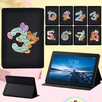 flip tablet case for lenovo smart tab m10 fhdtab e10m10 10 1 inch lucky number pattern folio pu leather stand shell cover