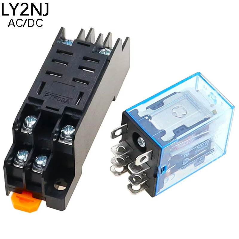 5 комплектов 220 В 10 А реле мощности катушки DPDT LY2NJ HH62P HHC68A-2Z с базой розетки - купить
