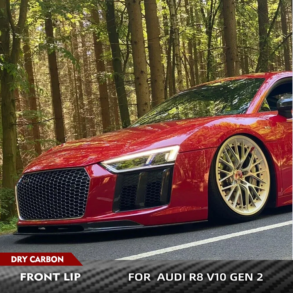Спойлер на передний бампер автомобиля для Audi R8 V10 GT Gen 2 2016-2019 гоночный спойлер из