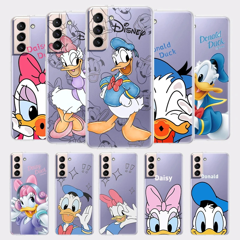 

Daisy Donald Duck For Samsung Galaxy S23 S22 S21 S20 Ultra Plus Pro S10 S9 S8 S7 4G 5G Soft Transparent Phone Case Coque Capa