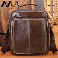 mva genuine leather handbag men messenger bag vintage husband shoulder bags for man authentic leather man bag fashion casual 379