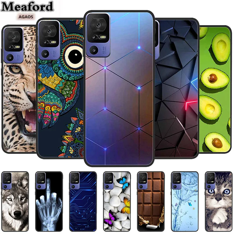 

For TCL 40 SE Case Luxury Soft Silicone Protective Animals Phone Cover for TCL 40SE Case TPU TCL40 SE Funda for TCL40SE Cartoon