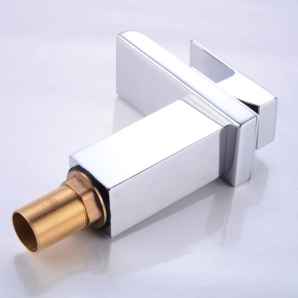 

Waterfall Bathroom Sink Single Handle Hot Cold Water Mixer Hole Vessel Lavatory
