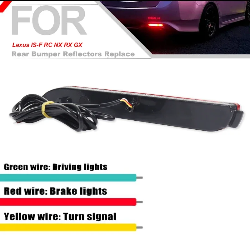 Фото Для Toyota RAV4 Camry Sienna Venza Для Lexus IS-F RC NX RX GX Автомобильный задний бампер, отражатель, задний стоп-сигнал, указатели поворота №3