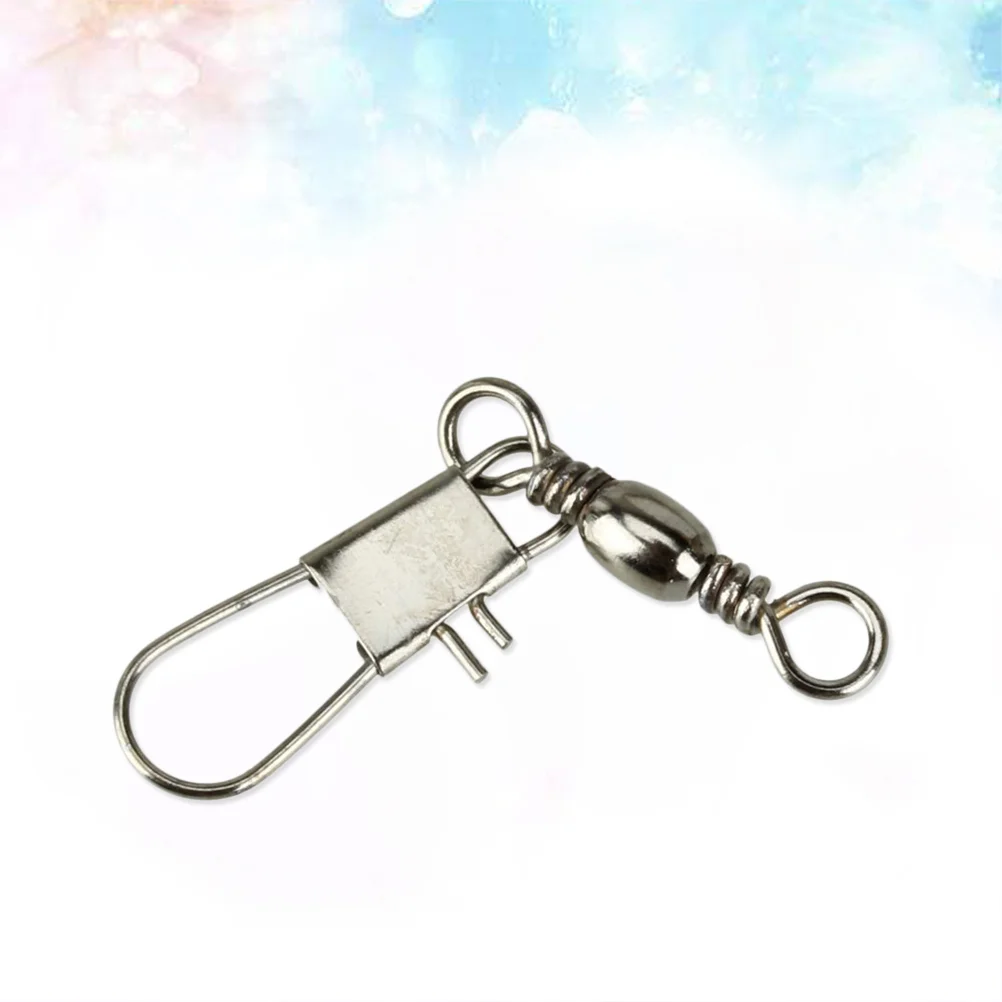 

50 Pcs Fishing Swivels Nickel Fish Swivels Small Component Swivel Hook Fishing Tackle B Type Fishing Hook Fishing accessories