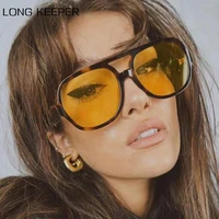 trends pilot womens sunglasses vintage yellow brand designer sunglass female oversized popular glasses eyewear men shades uv400