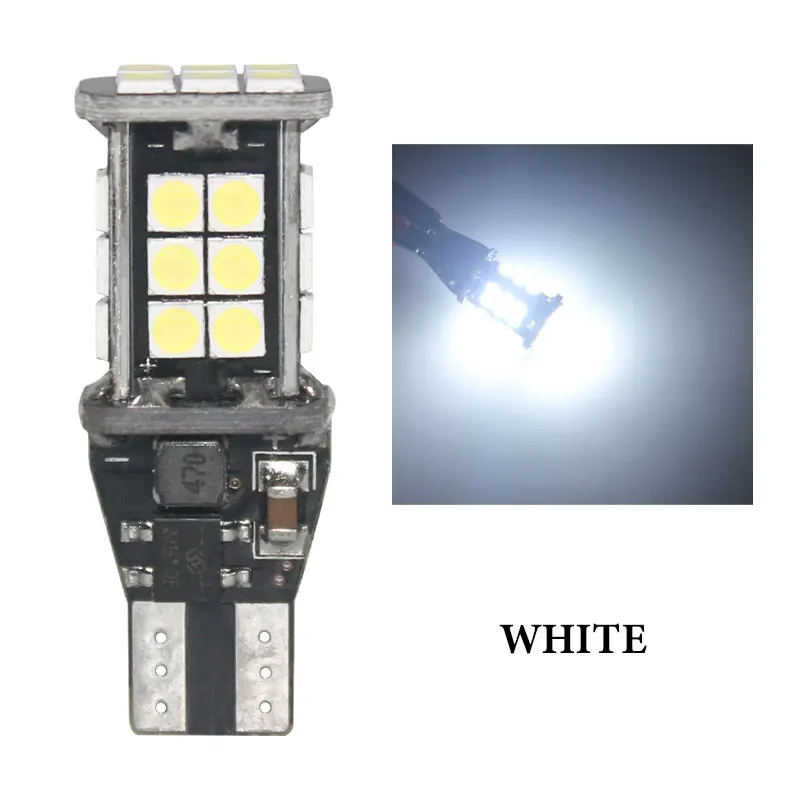 

Светодиодные лампы Canbus W16W T15 высокой мощности, 3030, 24 чипа, светодиодные лампы Canbus без ошибок для резервного копирования, 921, 912, W16W, 1 шт.