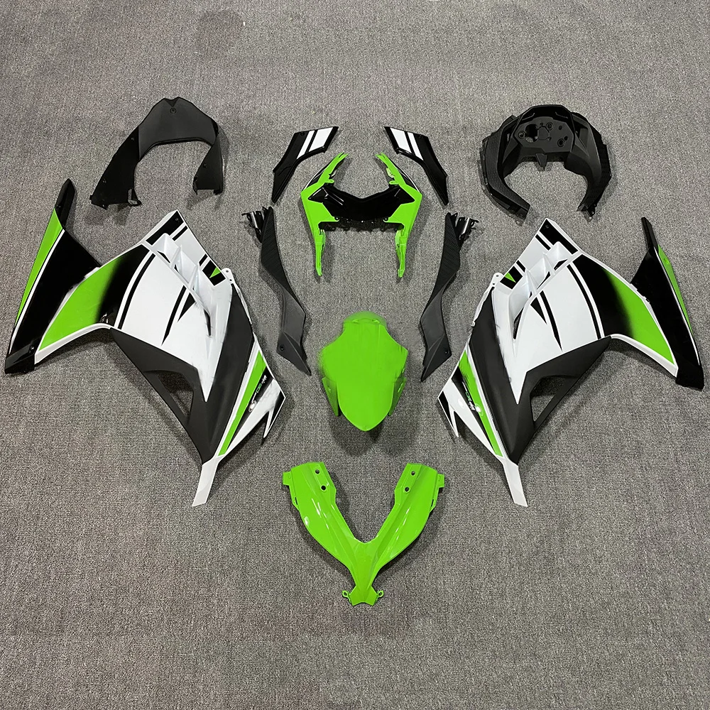 

Injection Fairing kit Fairings for KAWASAKI Ninja 300 Green White 2013 2014 2015 2016 2017 EX300 EX 300 13 14 15 16 17 Bodywork