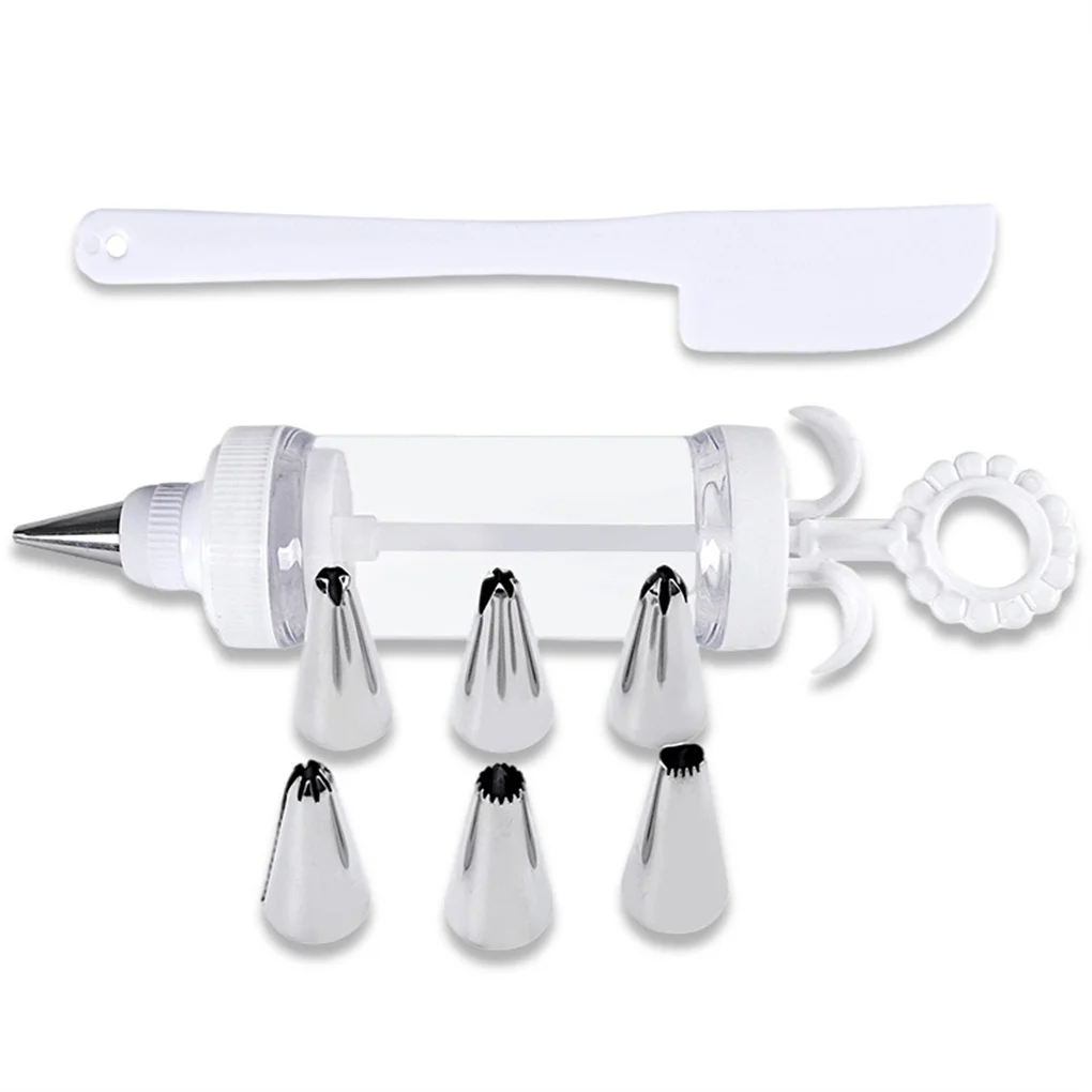 

Kitchen Cookie Press Kit Biscuit Maker Cake Decorating Tips Pastry Icing Pen DIY Baking Tool