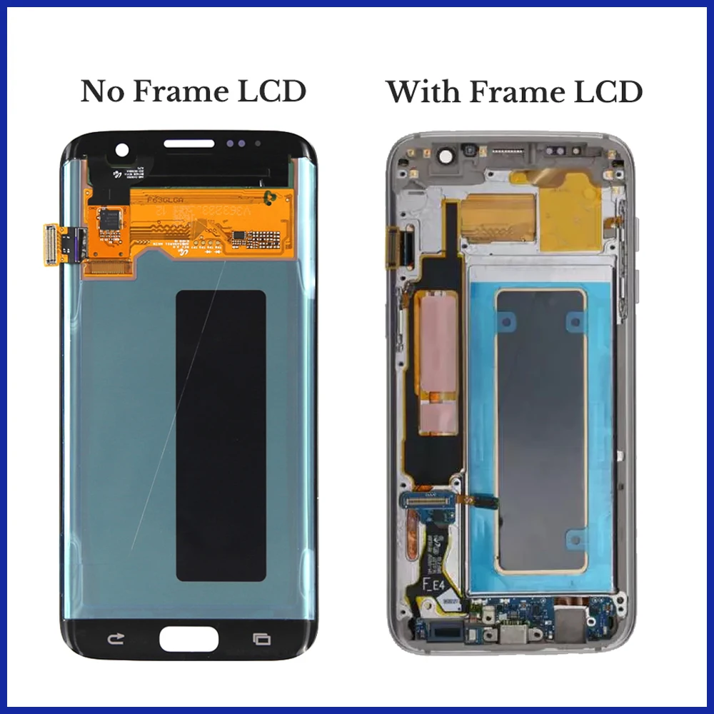 ЖК-дисплей 5 ''для SAMSUNG Galaxy S7 edge G935 G935F сенсорный экран с рамкой и дигитайзером в