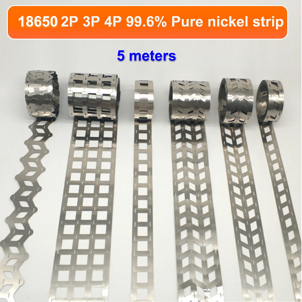 

5M 2P 3P Pure Nickel Strip W Type Nickel Sheet Misplaced Nickel Belt Spot Welder Machine For Welding 18650 Lithium Battery Solde