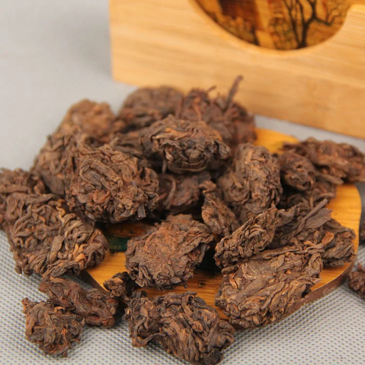 

China Yunnan Dark Tea Pu'er Tea 05 Year Old Golden Bud Old Tea Head Natural Tuo Loose Tea Leaves Menghai Ripe Tea Housew