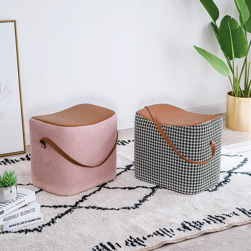 

Скандинавский креативный портативный стул под седло, диван, низкий стул для дома, спальни, подставка для ног, сменный стул для обуви