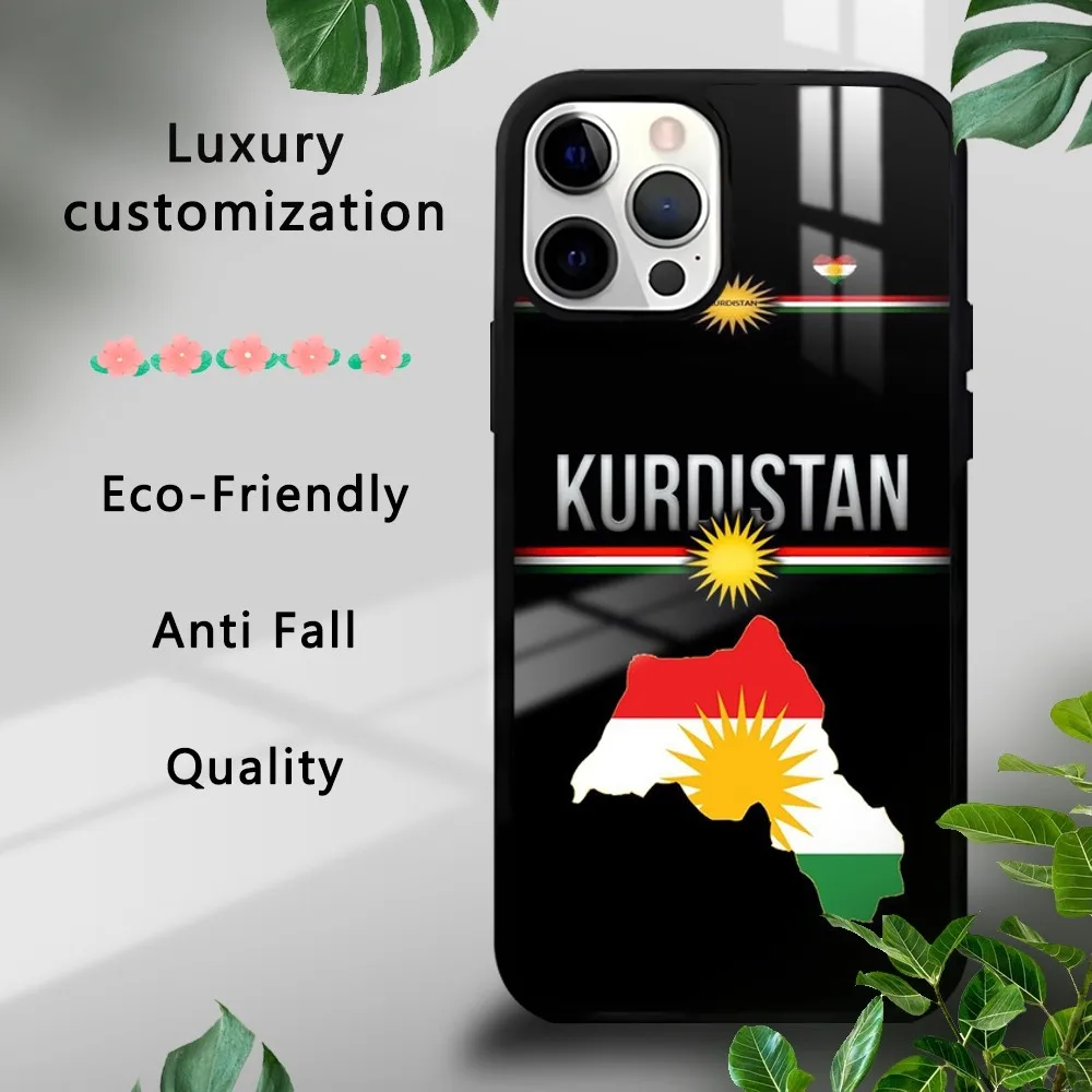 Чехол для телефона с флагом Курдистана iPhone 16 15 14 13 12 11 Pro Xs Max Mini Plus Celulares Hard Funda