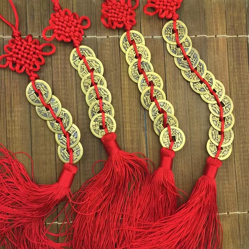

Chinese Style Home Window Decoration Copper Money Pendant Trumpet Chinese Knot Abroad Gift Souvenir