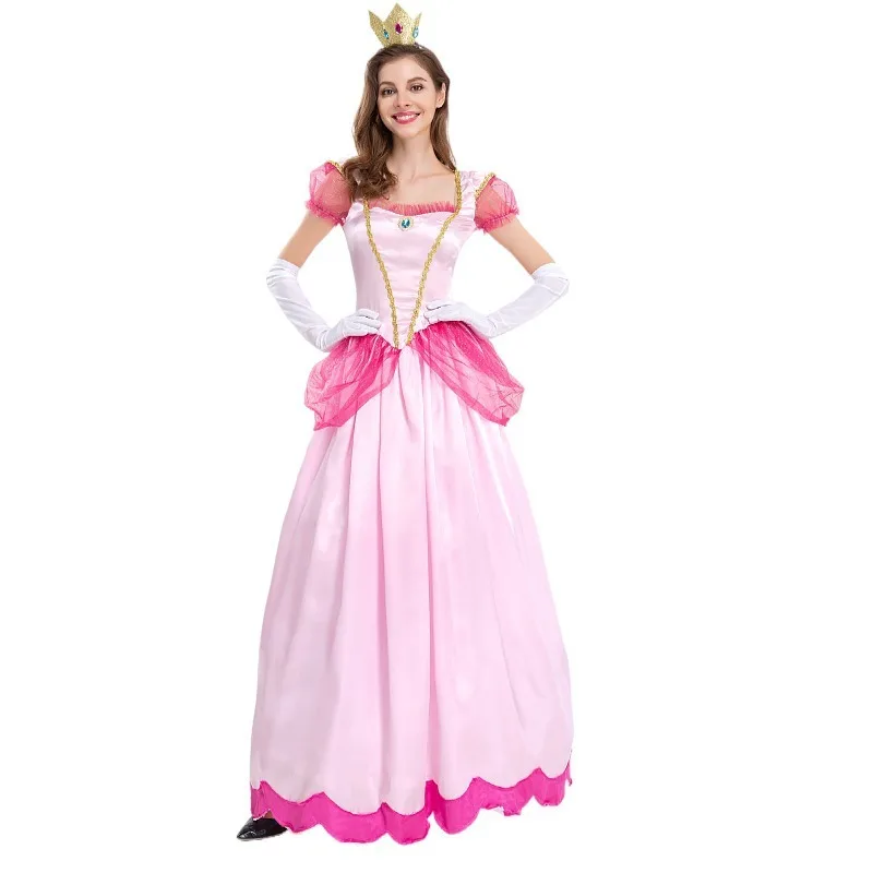 

Women's Halloween Costume Cosplay Peach Princess Dress Carnival Birthday Party Prom Dress Women's Christmas Gifts Women Clothing