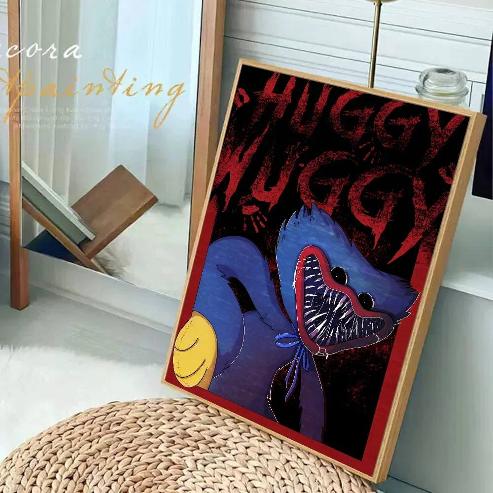 P-Poppys P-Playtime Huggy-Wuggy Фильм Ретро Ремесленная Бумага Настенный Постер Наклейка DIY