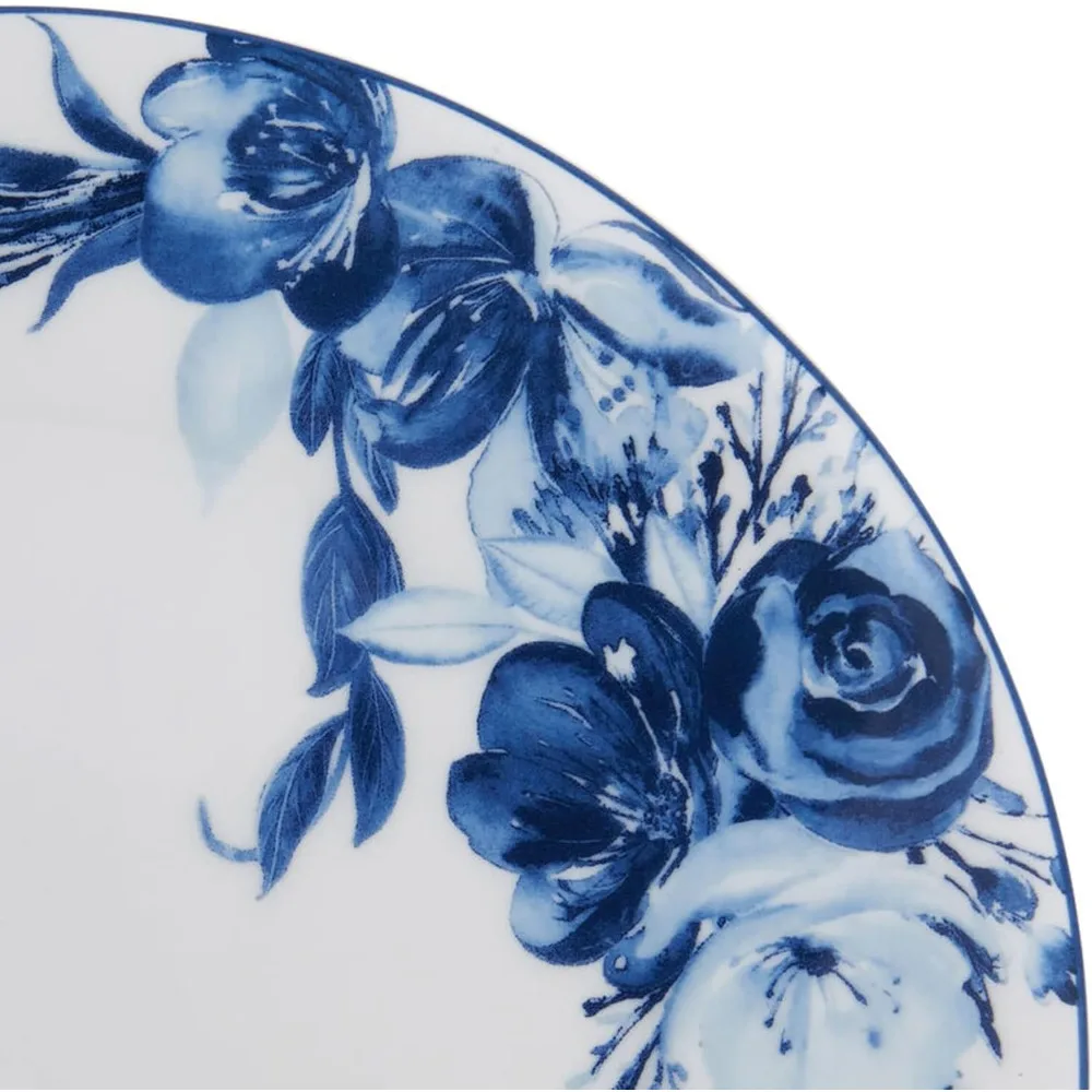 Набор столовых приборов из 12 предметов синяя обеденная тарелка 11 дюймов