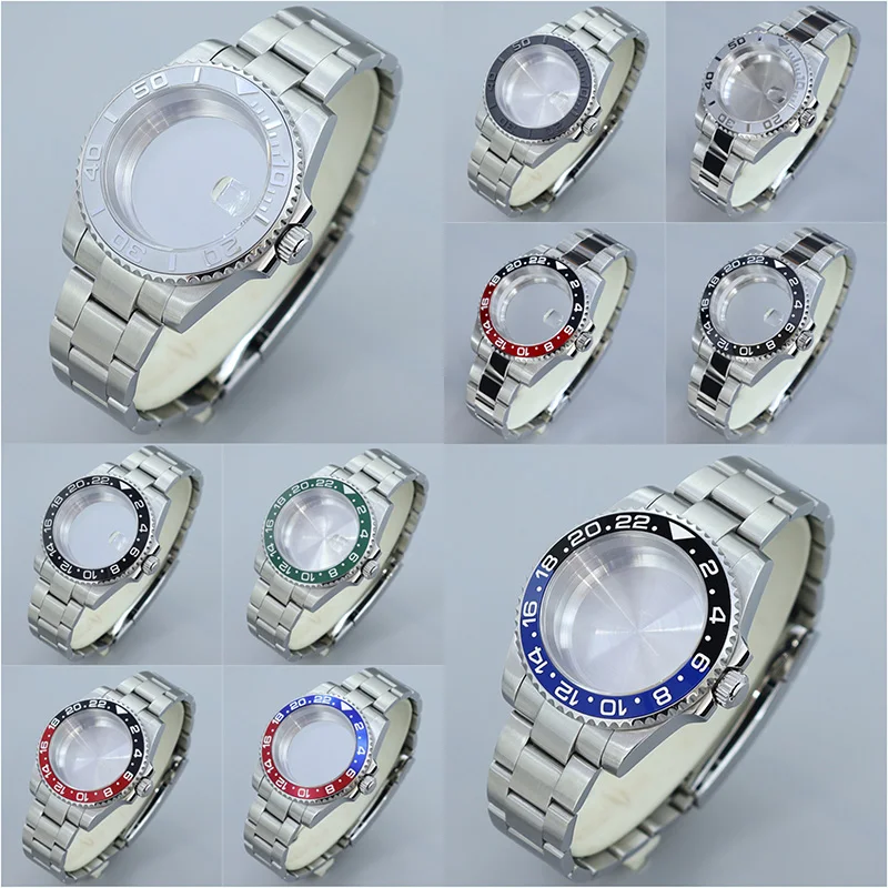 Корпус часов 40 мм, сапфировое стекло для Submariner GMT NH35 NH36 NH34 NH38 NH72 Miyota 8215 Eta 2824, наклонная пряжка безеля (art.: 3920d27afdd48) - 3920d27afdd48