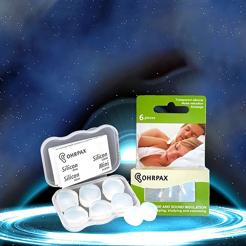 6 шт. силиконовые затычки для ушей с шумоподавлением