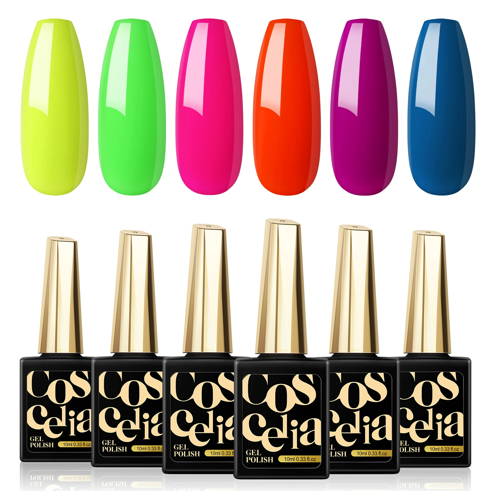 

COSCELIA Manicure Kit 10ml Gel Nail Polish 6 Pcs Set Semi Permanent Soak Off UV LED Varnish Design Nails Art Decoration Lacquer