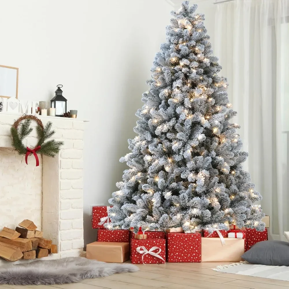 Рождественская елка длиной 9 футов с 10 функциями теплых и красочных огней