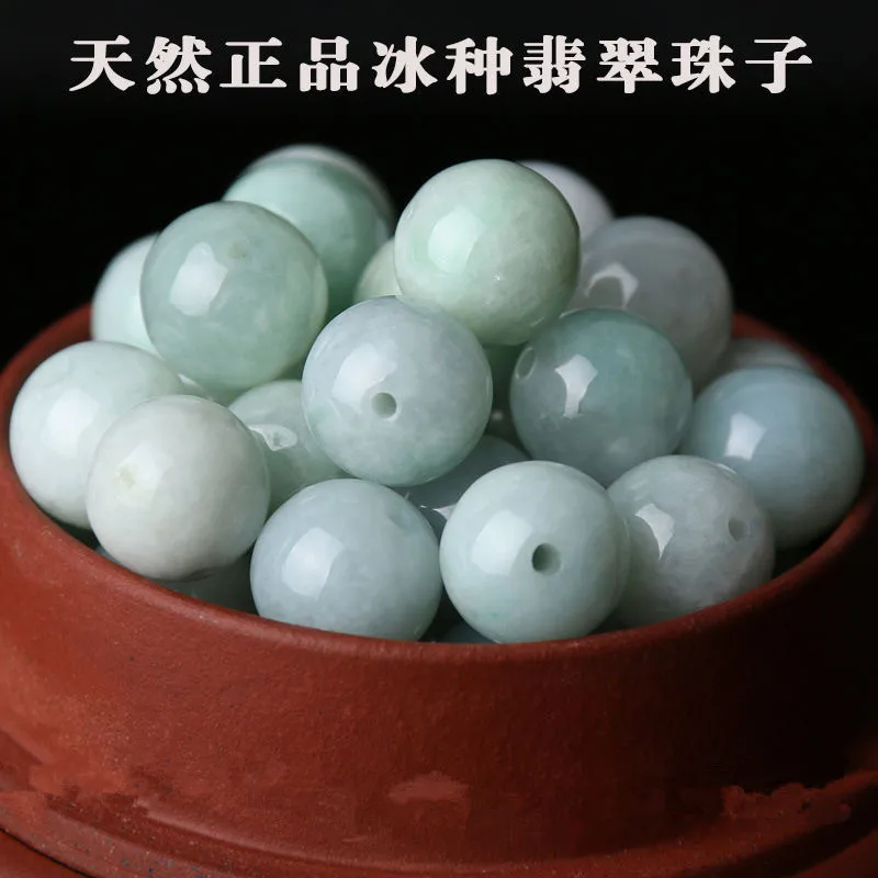 

5pc Natural Emerald 13mm Myanmar Jadeite Beads For Jewelry Making Diy Bracelet Necklace Jades Stone Bead Accessories Jewellery