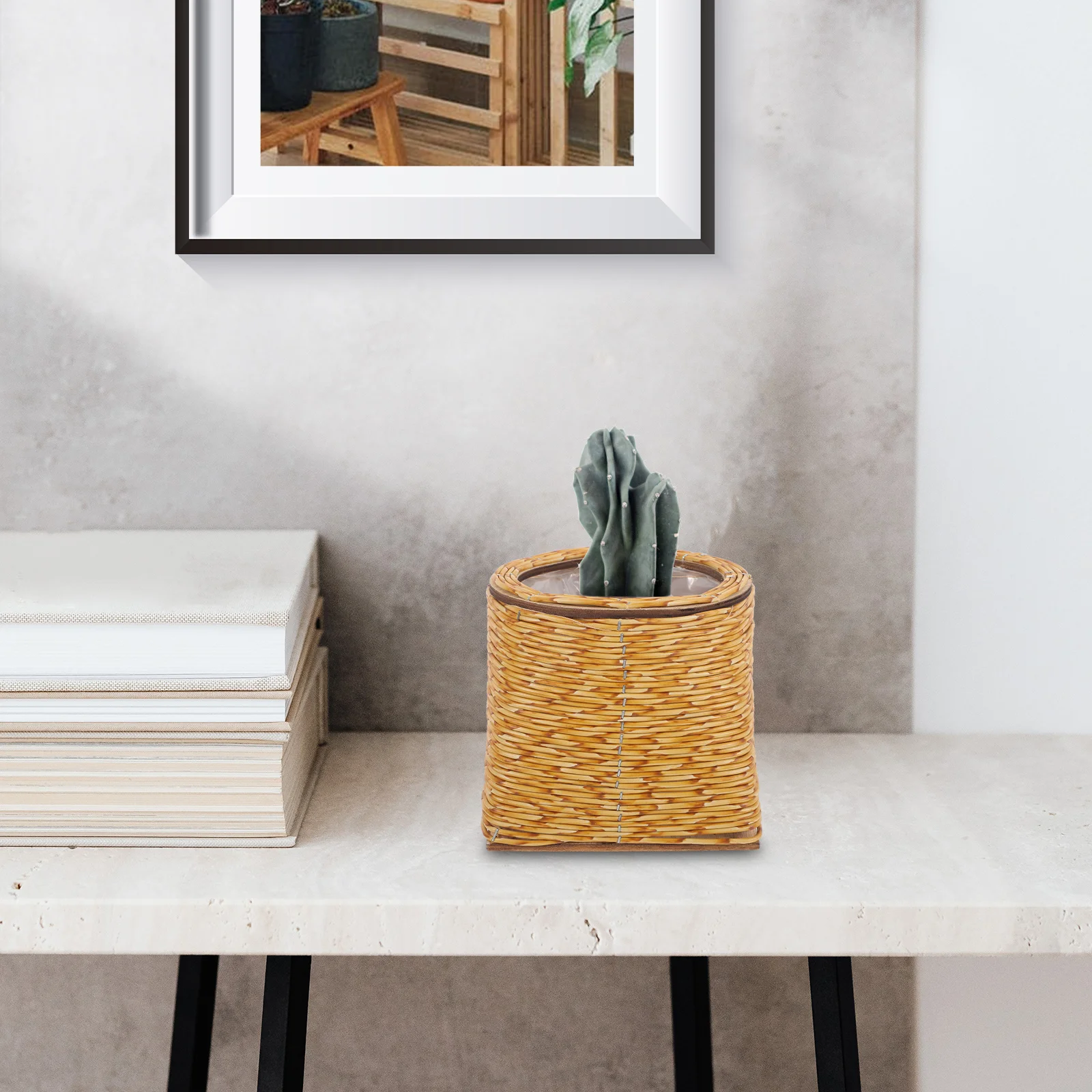

Rattan Flower Basket Woven Plant Basket Hand Woven Rattan Planter Storage Basket