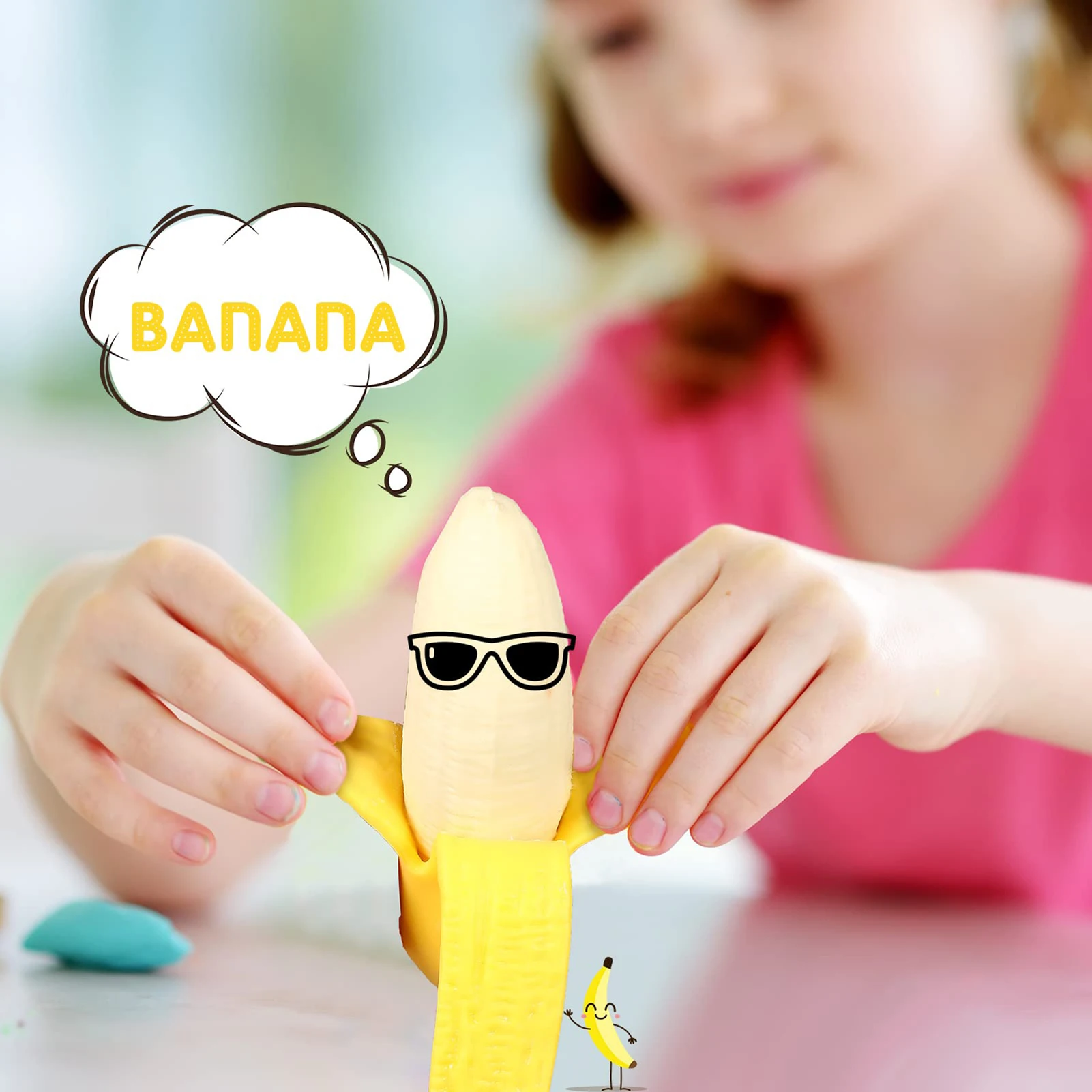 

Banana Squishy Toys Elastic Simulation Peeling Banana Squeeze Toy Healing Fun Stress Reliever Anti-stress For Teens Adults