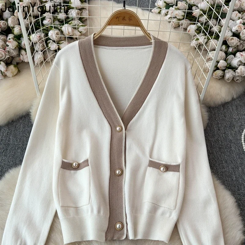 Женский винтажный костюм из двух предметов кардиган с V-образным вырезом и