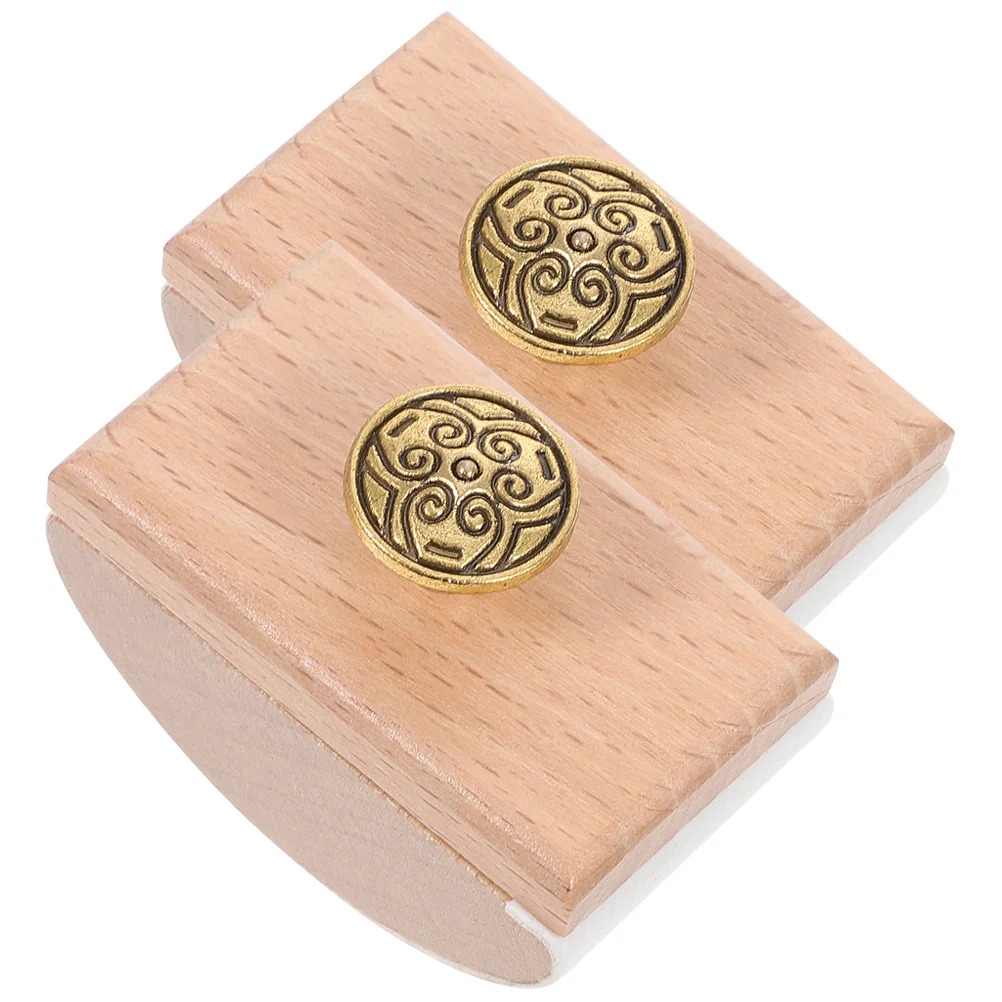 

2 Pcs Ink Absorber Portable Rocker Blotter Absorbent Stamp Small Tool Writing Wooden Office Fountain Pens Gadgets