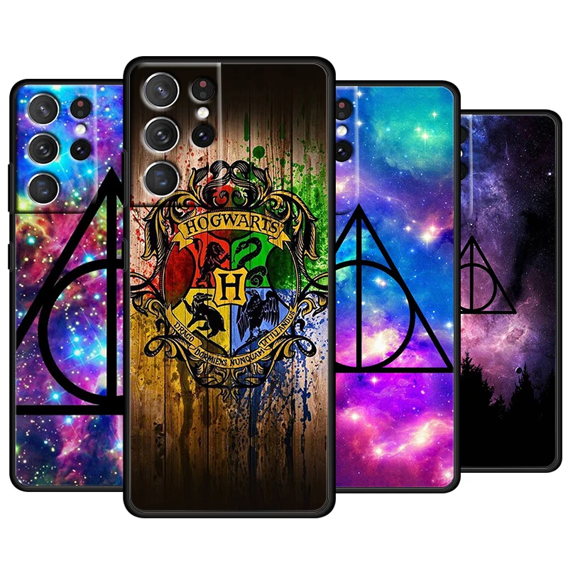 

Cool Ring Harry Potter Wand Case For Samsung Galaxy S22 S21 S20 FE Ultra Plus S10 S9 S8 5G Black Soft TPU Phone Cover Coque Core