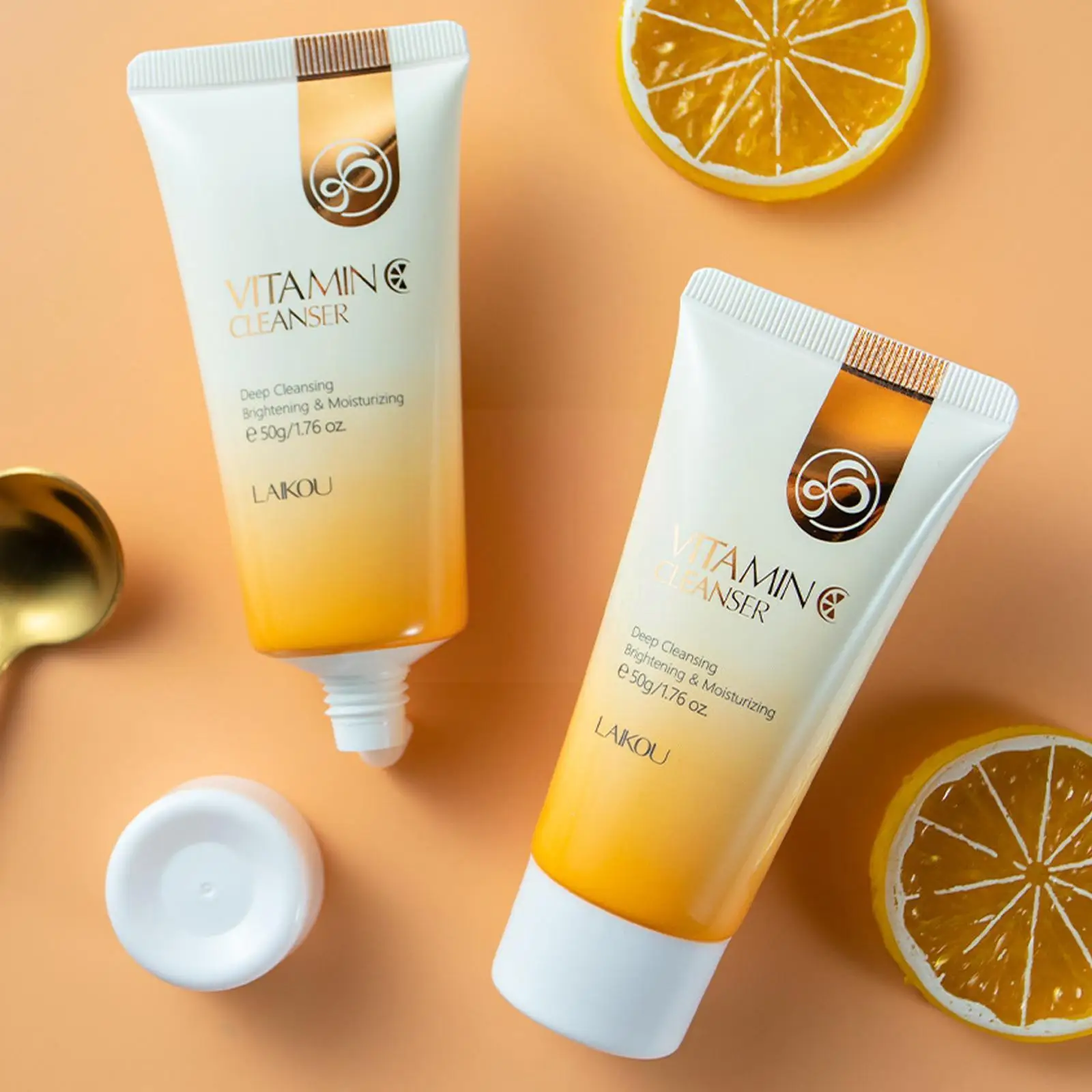 

50 г, витамин C, очищающее Отбеливающее средство для лица очистка и увлажнение, очищающее средство, густая, мягкая, для лица, глубокий уход, пен...