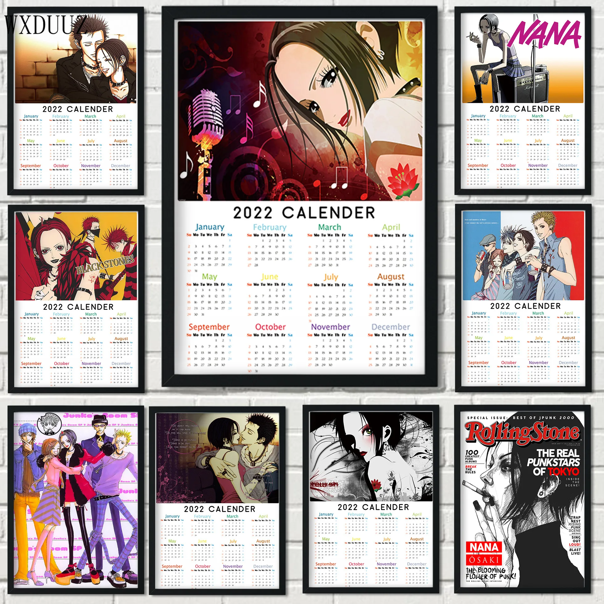 Новогодний аниме-календарь 2022 плакат Наны мультяшный анимационный календарь