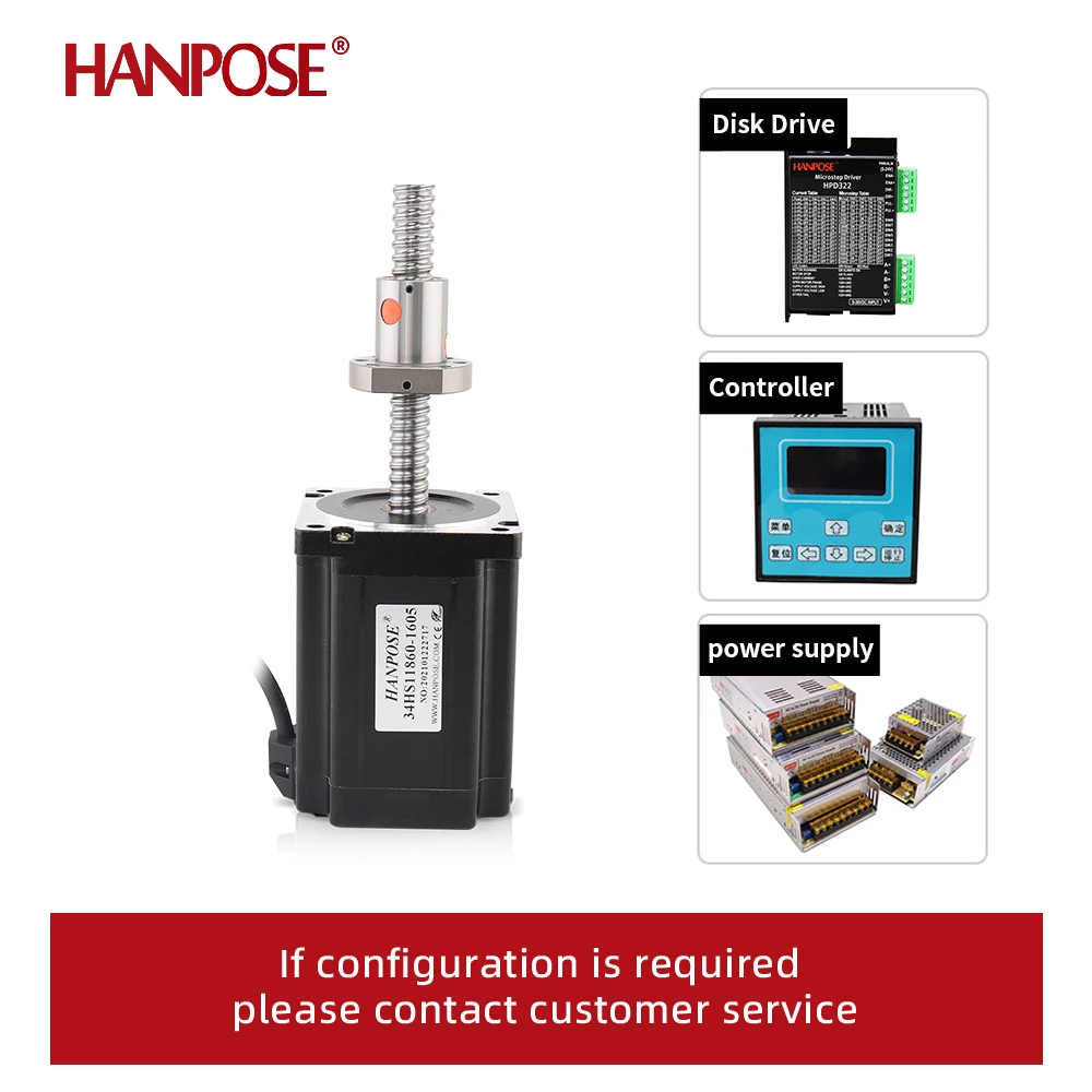 Шаговый Электродвигатель с постоянным магнитом 8 нм 6 А 34HS11860-SFU1605 NEMA34 100-300 мм 86