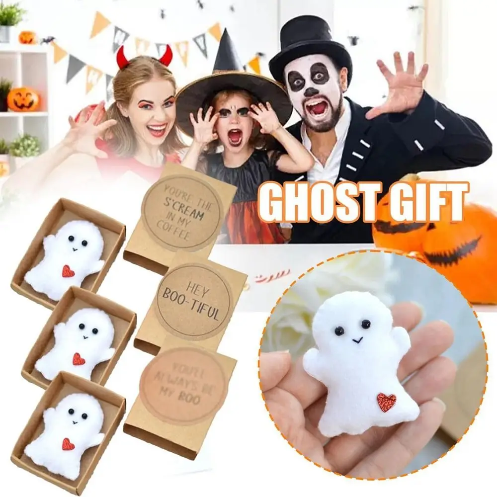 Doll Toy Cute Ghost Sun Pizza Mini Hug Figure Card Box Gift Halloween Xmas Pizza Box Mini Cuddly Toy
