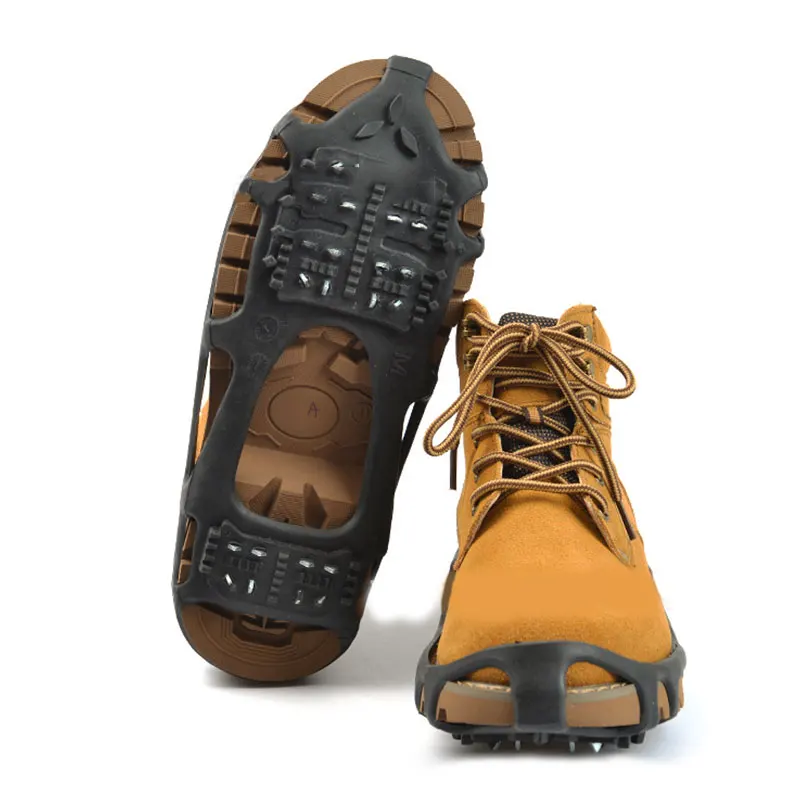24 Studs Anti-Skid Snow Ice Thermo Plastic Elastomer Climbing Shoes Cover Spikes Grips Cleats Over Shoes Covers Crampons