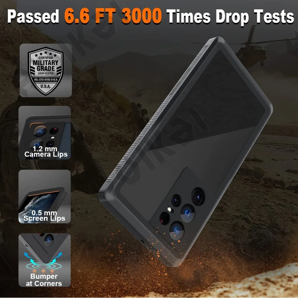 IP68 Shellbox Waterproof Case For Samsung S22 S21 S20 Plus Ultra Note 20 Ultra Metal Aluminum Swimming Phone Luxury Cover Funda