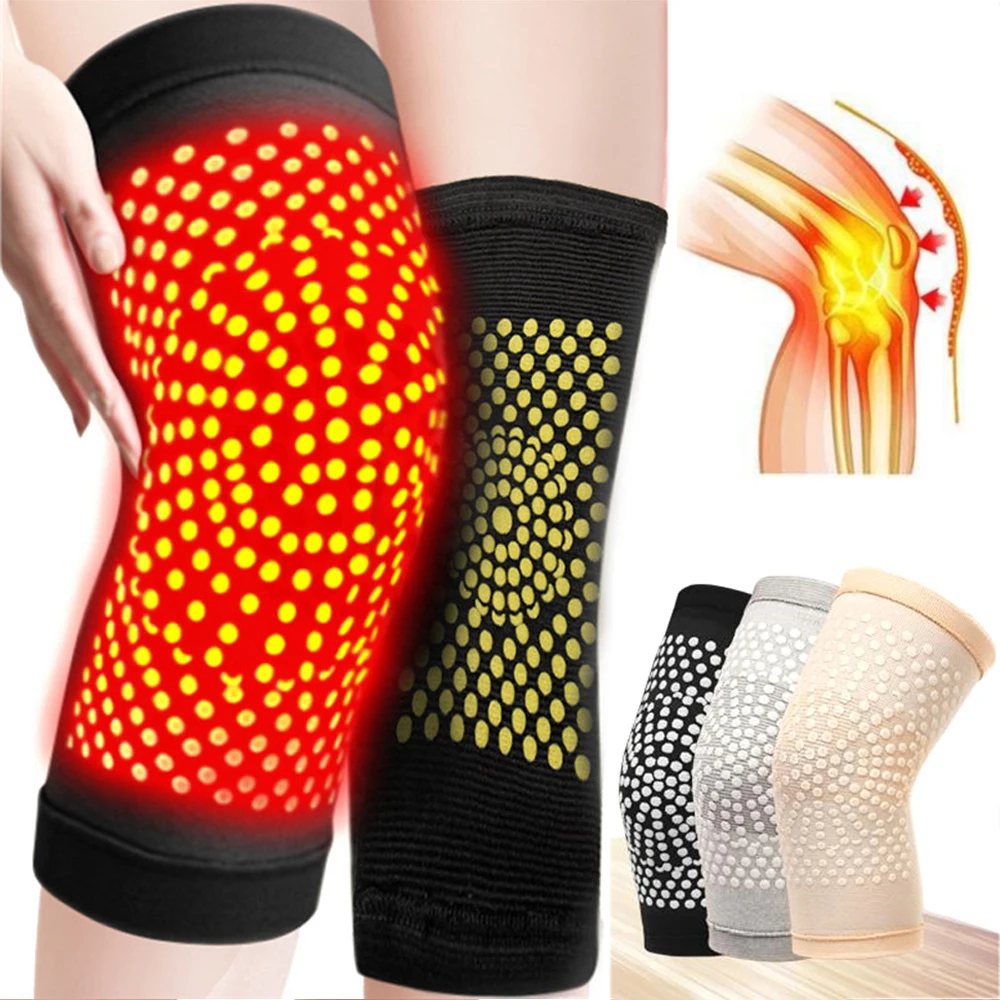 

2pcs Self Heating Support Knee Pads Knee Brace Warm for Arthritis Joint Pain Relief and Injury Recovery Belt Knee Massager Foot