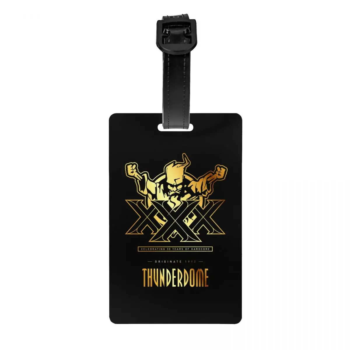 

Thunderdome Luggage Tag for Suitcases Funny Hardcore Gabber Music Festival Baggage Tags Privacy Cover Name ID Card