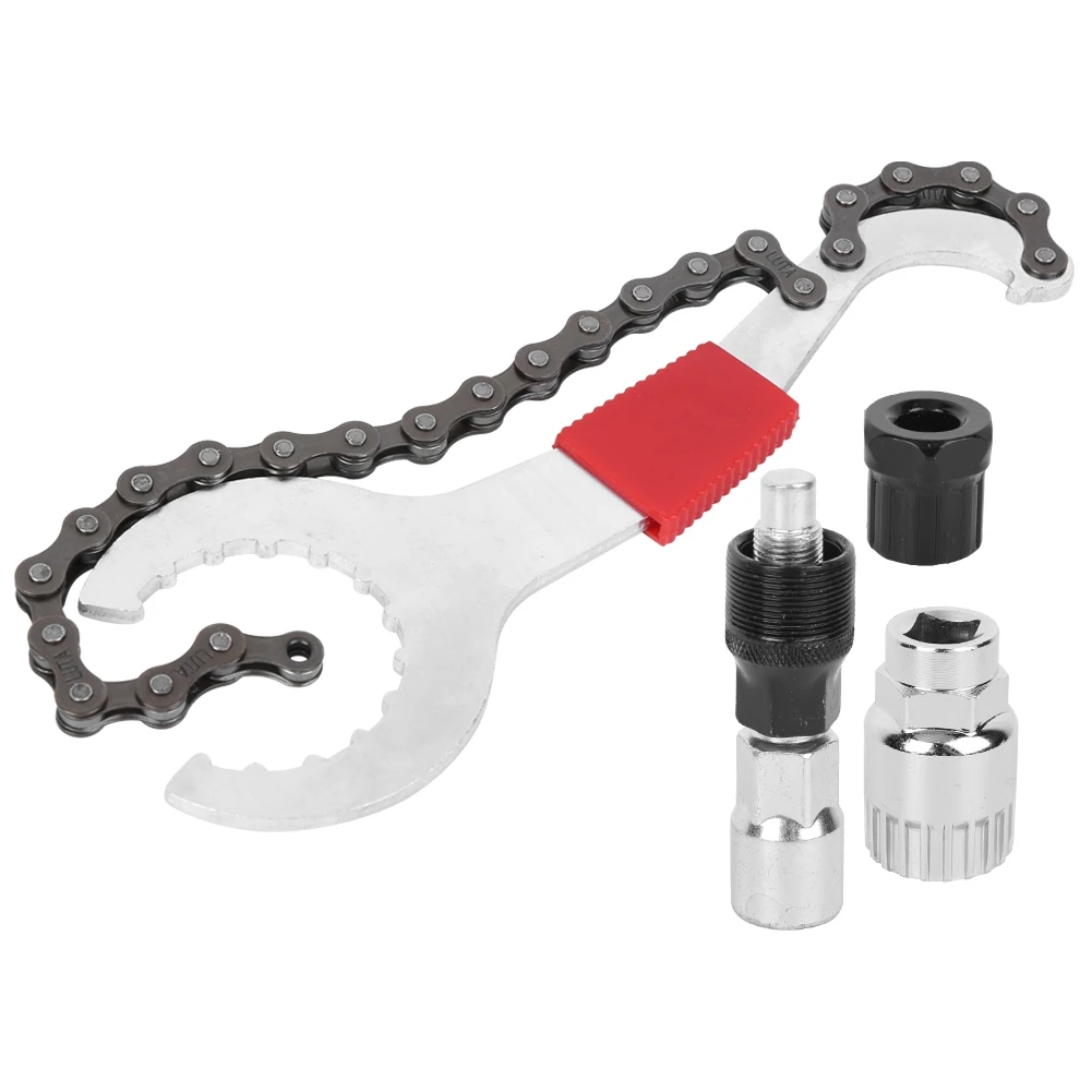 

Bike Repairing Tool Kit Bottom Bracket Sleeve Casette Flywheel Remove Chain Crank Multifunction