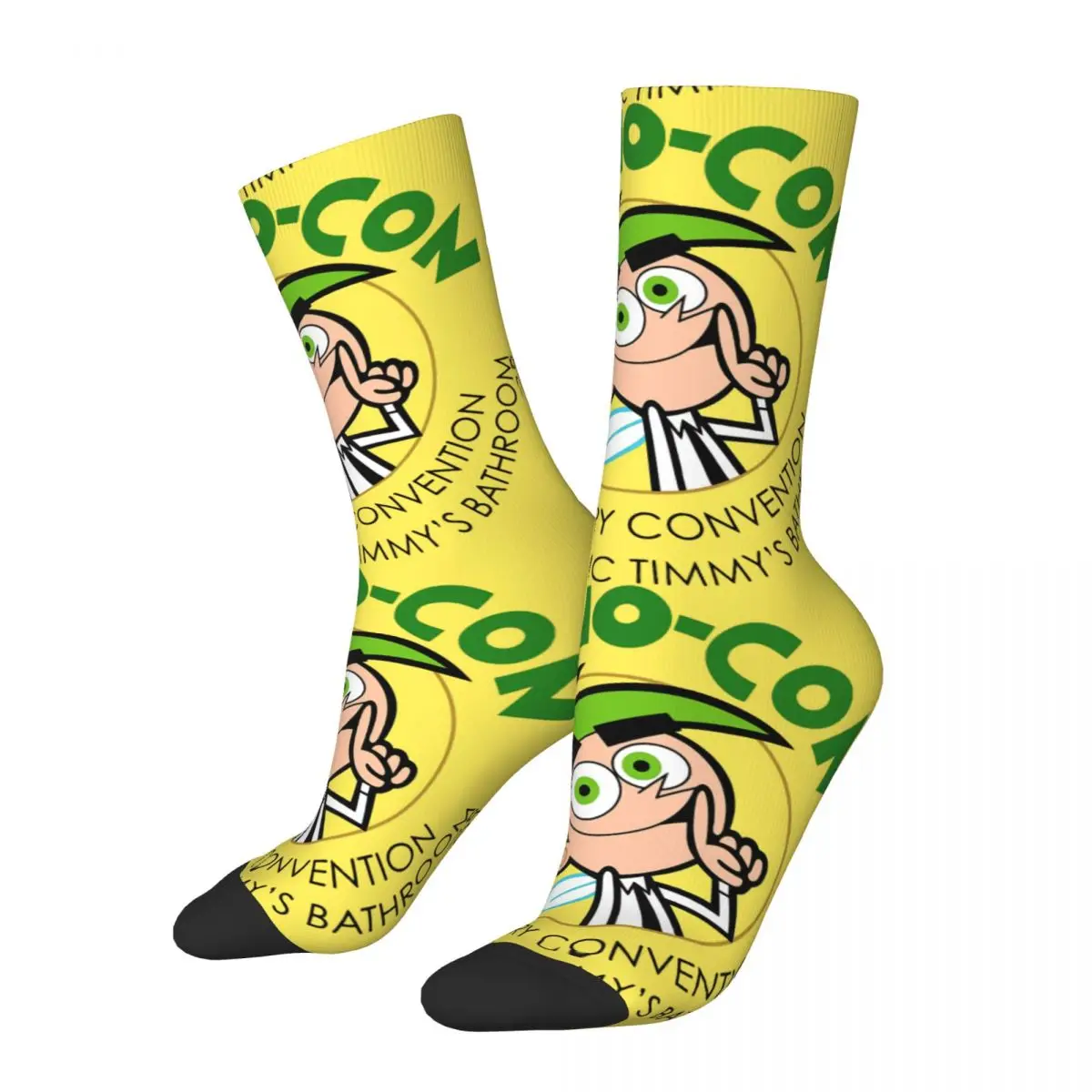 

Funny Crazy Sock for Men Cosmo Con Hip Hop Harajuku The Fairly Odd Parents Happy Seamless Pattern Printed Boys Crew Sock
